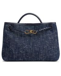 Bottega Veneta - Medium Andiamo Denim Shoulder Bag - Lyst