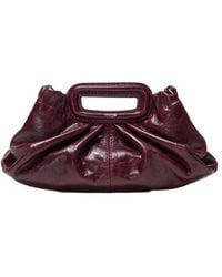 Maje - Crackled Leather Milpli Mini Clutch - Lyst