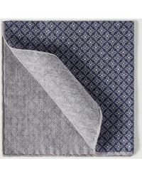 Brunello Cucinelli - Linen And Silk Pocket Square With Geometric Pattern - Lyst