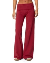 Edikted - Wide Leg Foldover Pants - Lyst