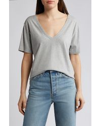Treasure & Bond - Oversize V-neck Cotton T-shirt - Lyst