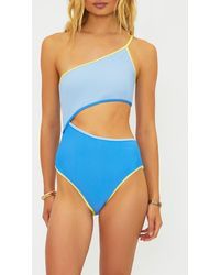 Beach Riot - Liora Joyce Colorblock Cutout One-Shoulder One-Piece Swimsuit - Lyst