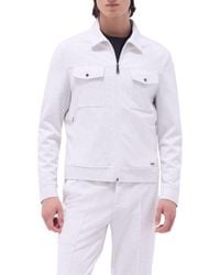 Bugatchi - Soft Touch Zip Knit Shirt Jacket - Lyst