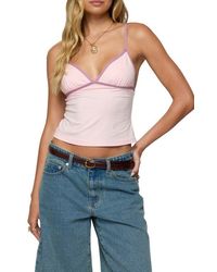 Edikted - Leona Contrast Detail Knit Tank Top - Lyst