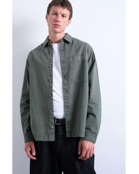TOPMAN - Washed Twill Overshirt - Lyst