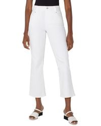 Liverpool Los Angeles - Gia Glider Tulip Hem Pull-On Crop Flare Jeans - Lyst