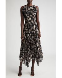 Jason Wu - Marine Print Asymmetric Chiffon Dress - Lyst