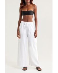 Nordstrom - Cotton Gauze Cover-Up Cargo Pants - Lyst