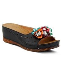 Spring Step - Flower Child Slide Wedge Sandal - Lyst