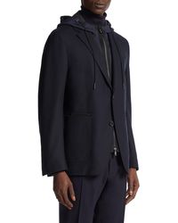 Zegna - Trofeo Wool & Cashmere Sport Coat With Removable Hooded Dickey - Lyst