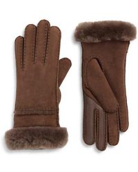 UGG - Seamed Touchscreen Compatible Genuine Shearling Gloves - Lyst