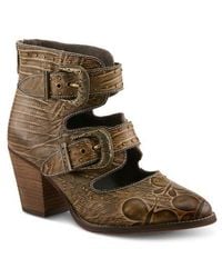 Spring Step - Notched Nature Buckled Bootie - Lyst