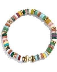 BaubleBar - Amaris Semiprecious Initial Beaded Stretch Bracelet - Lyst