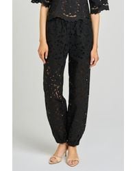 Wayf - Steph Floral Cotton Lace Balloon Pants - Lyst