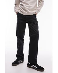 TOPMAN - Relaxed Fit Straight Leg Pants - Lyst