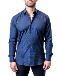 Maceoo - Fibonacci Dark Contemporary Fit Button-up Shirt At Nordstrom - Lyst