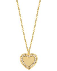 Estella Bartlett - Cubic Zirconia Heart Pendant Necklace - Lyst