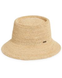 Brixton - Ellee Straw Packable Bucket Hat - Lyst