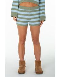 Roxy - Summer Sky Striped Knit Shorts - Lyst