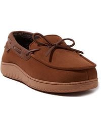Dearfoams - Pierce Faux Shearling Moccasin Slipper - Lyst