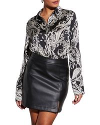 Vici Collection - Kendra Print Satin Button-up Shirt - Lyst