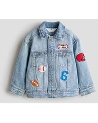 H&M - Motif-Detail Denim Jacket - Lyst