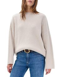 Rag & Bone - Ingrid Boatneck Wool Rib Sweater - Lyst
