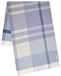 Mulberry - Large Merino Wool Check Scarf - Lyst