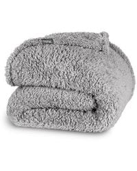 Bare Home - Solid Faux Shearling Blanket - Lyst
