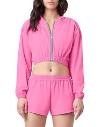 Florence By Mills - Front Zip Hooded Crop Track Jacket - Lyst