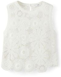 Mango - Open Stitch Tank - Lyst