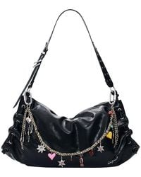 Desigual - Charm Strap Faux Leather Shoulder Bag - Lyst