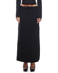 Lioness - Lune Pinstripe Low Rise Maxi Skirt - Lyst