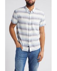 Rails - Fairfax Stripe Short Sleeve Cotton Button-up Shirt - Lyst