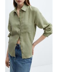 Mango - Lino Linen Shirt - Lyst