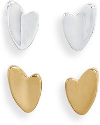 Jenny Bird - Helena Varuna Set Of 2 Heart Stud Earrings - Lyst