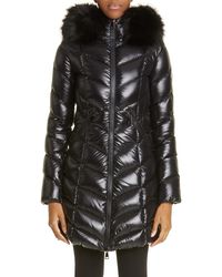 Moncler - Fulmarre Quilted Down Coat With Faux Fur Trim - Lyst