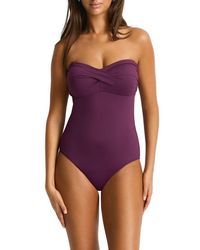 Sea Level - Essentials Edit Twist One-Piece Swimsuit - Lyst