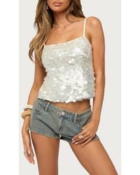 Edikted - Macy Backless Sequin Top - Lyst