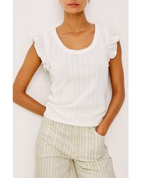 Rails - Giovanna Pointelle Stitch Top - Lyst
