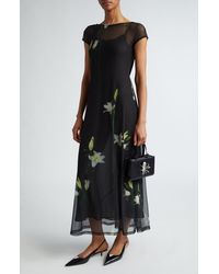 Puppets and Puppets - Diego Floral Mesh Maxi Dress - Lyst