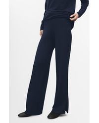 Mango - Split Hem Pull-On Straight Leg Knit Pants - Lyst