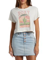 Roxy - Saguaro Cotton Crop Graphic T-shirt - Lyst