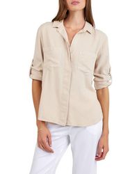 Bella Dahl - Split Back Button-Up Shirt - Lyst