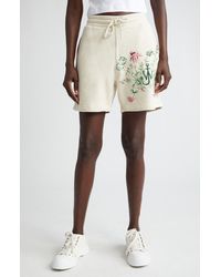 JW Anderson - X Pol Anglada Anchor Logo Thistle Embroidered French Terry Sweat Shorts - Lyst