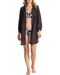 Tommy Bahama - Sunset Blooms Long Sleeve Cover-Up Dress - Lyst