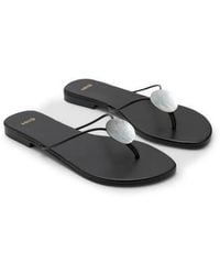 Mango - Metallic Detail Flip Flop - Lyst