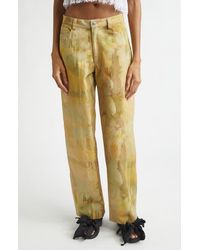 Collina Strada - Catchfly Pleated Wide Leg Jeans - Lyst