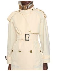 Burberry - Short Lightweight Cotton Fitzrovia Trench Coat - Lyst