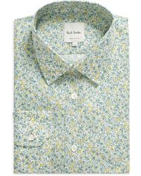 Paul Smith - Tailored Fit Floral Organic Cotton Dress Shirt - Lyst